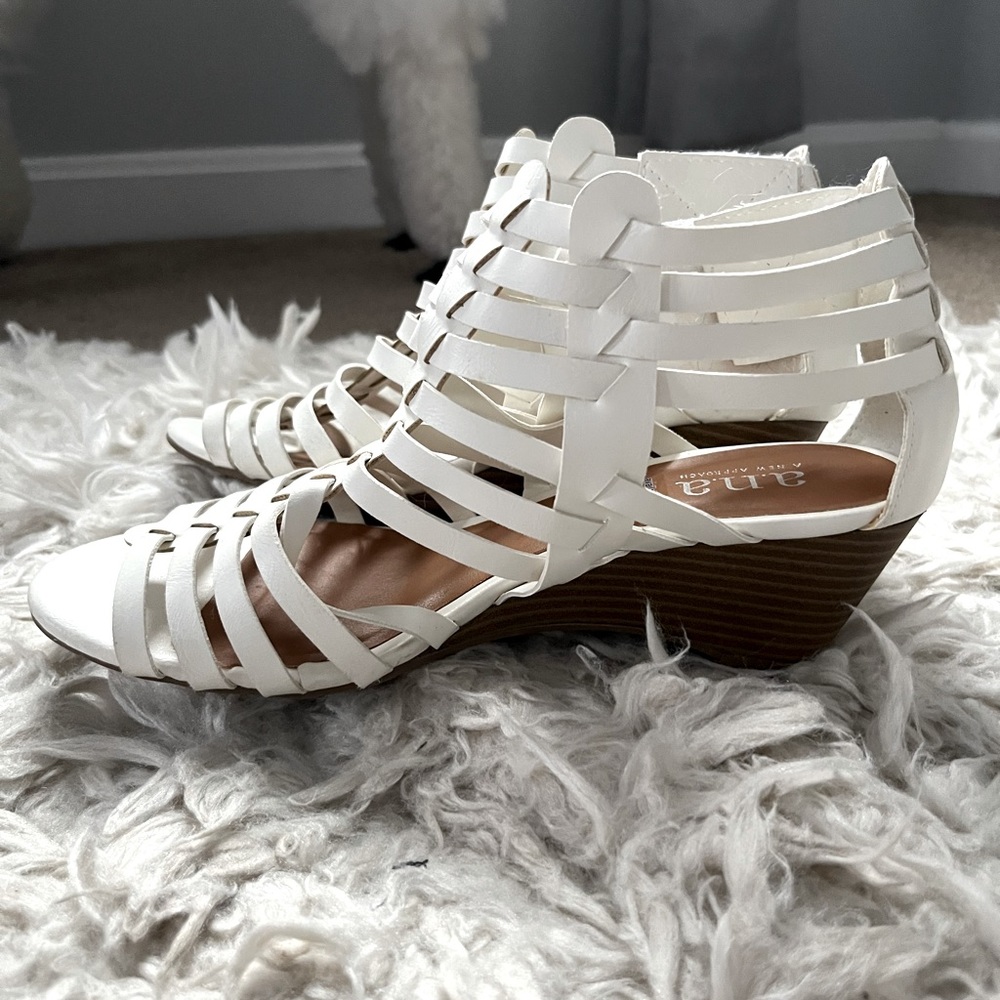 White sandals